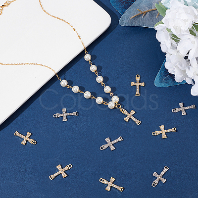 60Pcs 2 Colors Alloy with Crystal Rhinestone Pendants ALRI-UN0001-04-1