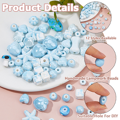 Handmade Porcelain Beads PORC-HS0001-09-1