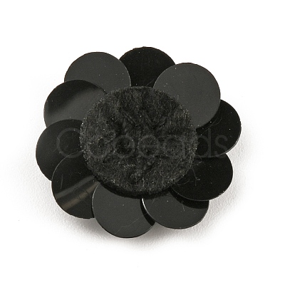 Flower Shape PVC Sequin/Paillette Beading Appliques DIY-WH0308-287F-1