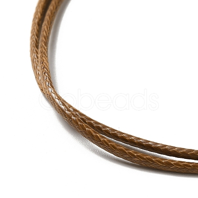 Natural Tiger Eye Triangle Pendant Necklace with Waxed Cord for Women NJEW-G093-01B-1
