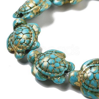 Synthetic Turquoise Dyed Beads Strands G-P507-05R-1