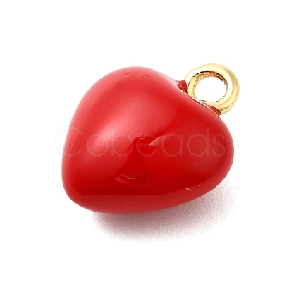 Brass Enamel Charms KK-P303-11G-1