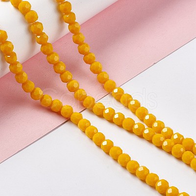 Faceted Glass Beads Strands EGLA-J042-35B-07-1