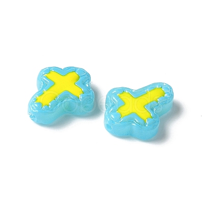 Baking Paint Glass Enamel Beads BLOW-D300-06R-1