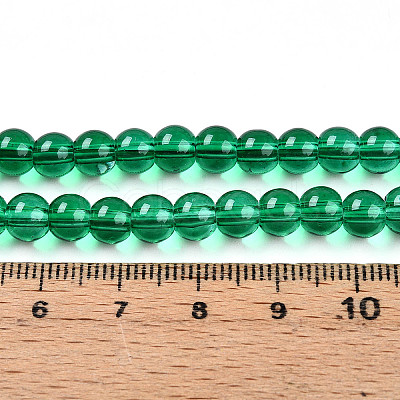 Baking Paint Transparent Glass Beads Strands DGLA-N006-6mm-09-1