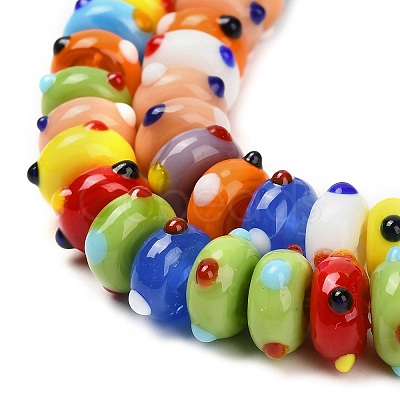 Handmade Lampwork Bumpy Beads LAMP-Z015-02-1