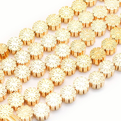 Electroplate Non-magnetic Synthetic Hematite Beads Strands G-L485-12-G-1