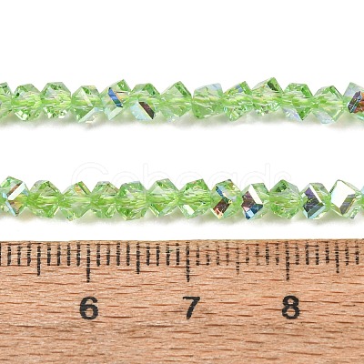 Electroplate Transparent Glass Beads Strands GL-CBA7A17-01A-11-1