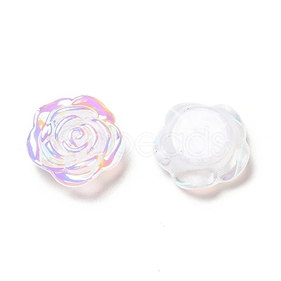 Opaque Acrylic Flower Cabochons MACR-C009-09-1
