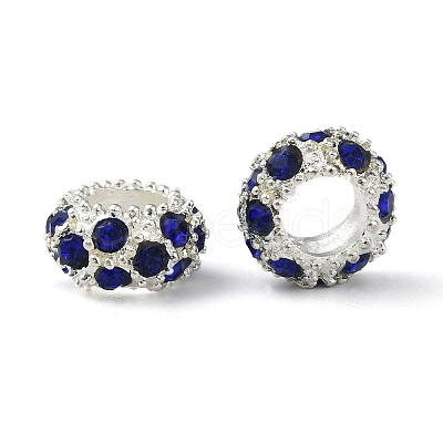Alloy Montana Rhinestone European Beads X-CPDL-H999-17-1