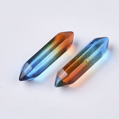 Two Tone Glass Double Terminated Point Beads GLAA-S167-12E-1