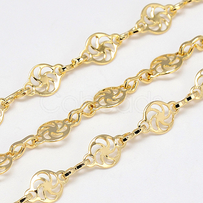 Handmade Brass Chains KK-S335-06G-1