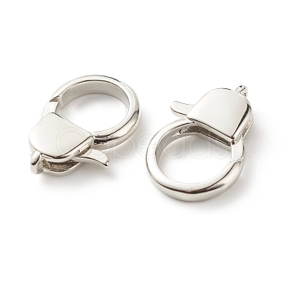 Eco-Friendly Brass Lobster Claw Clasps KK-G405-09P-RS-1