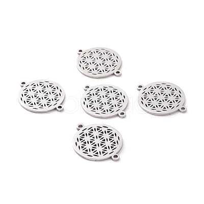 Non-Tarnish 201 Stainless Steel Sacred Geometry Links STAS-S105-JN900-1