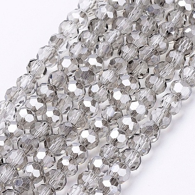 Electroplate Glass Beads Strands X-EGLA-J042-4mm-15-1