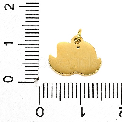 304 Stainless Steel Enamel Charms STAS-M121-11D-G-1