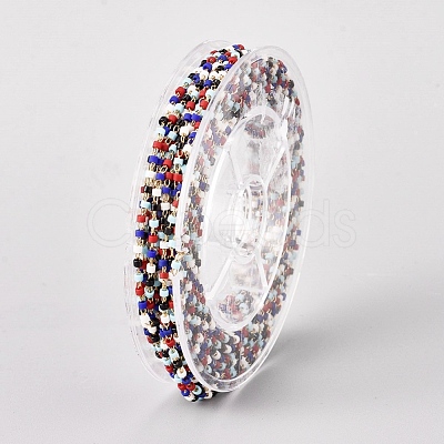 Handmade Glass Seed Beaded Chains CHS-G012-13G-1