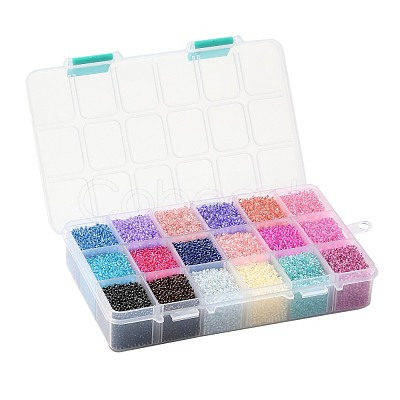 FGB 450G 18 Colors 12/0 Grade A Round Glass Seed Beads SEED-JP0012-05-2mm-1