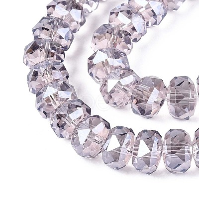 Electroplate Transparent Glass Beads Strands X-EGLA-N022-04A-D15-1
