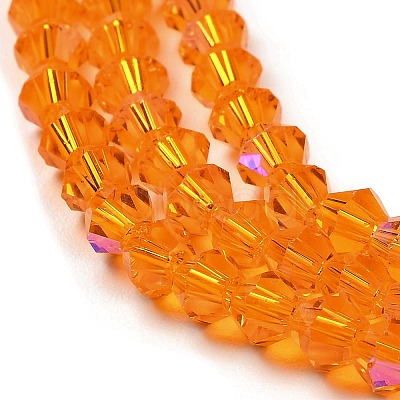 Transparent Electroplate Glass Beads Strands EGLA-A039-T3mm-L23-1
