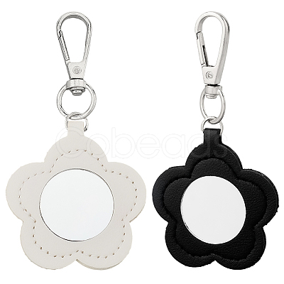 2Pcs 2 Colors PU Leather Pendant Decorations HJEW-CL0001-16A-1