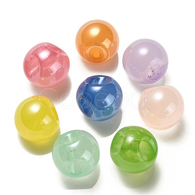 Opaque Acrylic Beads OACR-G012-03-1