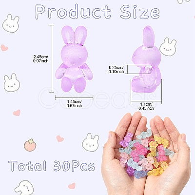 30Pcs Frosted Acrylic Beads MACR-YW0003-92-1