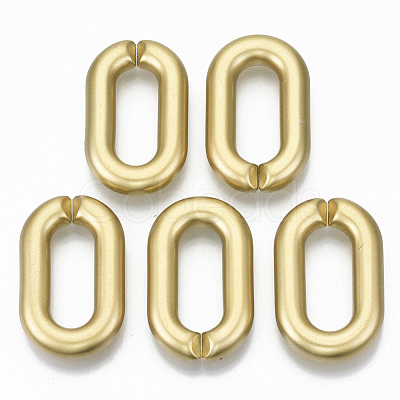 Opaque Spray Painted Acrylic Linking Rings OACR-S021-22B-B01-1