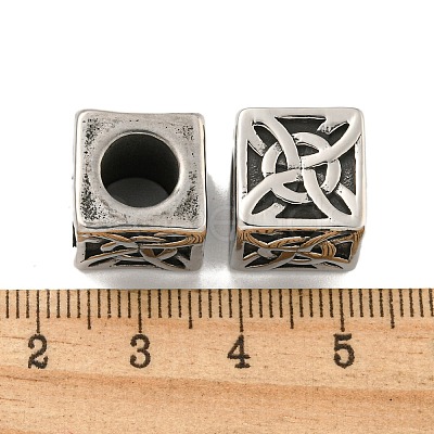 316 Surgical Stainless Steel European Beads STAS-Q326-03AS-03-1