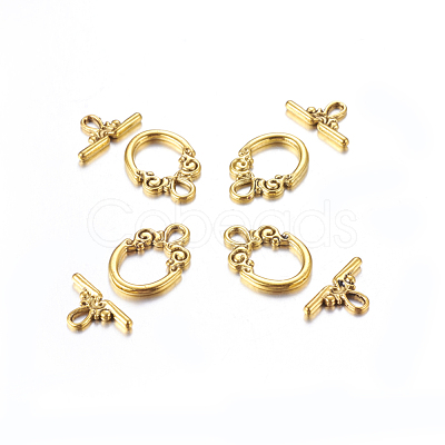 Tibetan Style Toggle Clasps GLF1009Y-NF-1