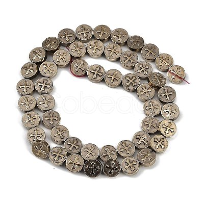 Electroplated Synthetic Non-magnetic Hematite Beads Strands G-K375-B02-08-1