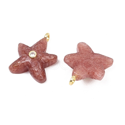 Natural Strawberry Quartz Pendants G-H353-01G-04-1