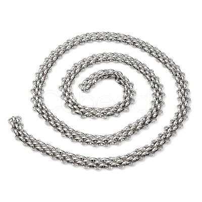 304 Stainless Steel Woven Link Chains CHS-S012-02P-1