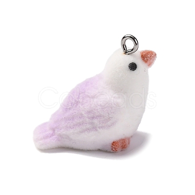 Flocky Resin Pendants RESI-Q011-03C-1