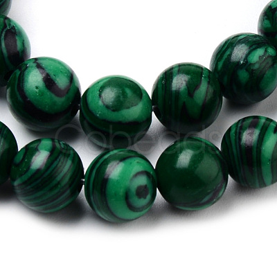 Synthetic Malachite Bead Strands G-Q462-57-8mm-1