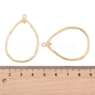 Brass Open Back Bezel Pendants LS-KK-N256-01G-G-1