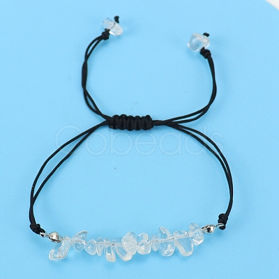 Natural Quartz Crystal Braided Bead Bracelets PW-WG14195-06-1