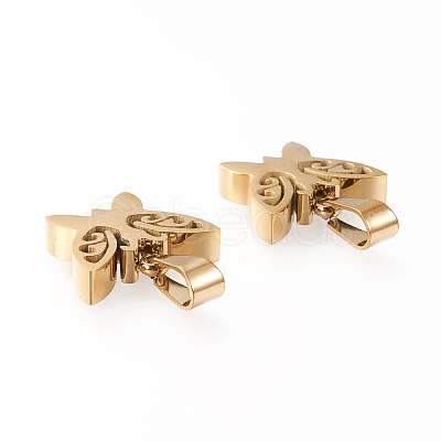 Ion Plating(IP) 304 Stainless Steel Pendants X-STAS-F253-08G-1