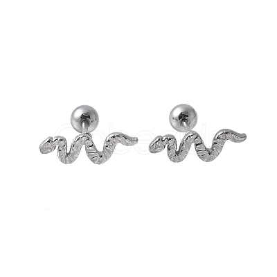 304 Stainless Steel Stud Earrings for Women LS-EJEW-E603-02P-1