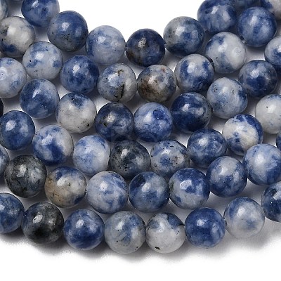 Natural Blue Spot Jasper Beads X-GSR4mmC036-1