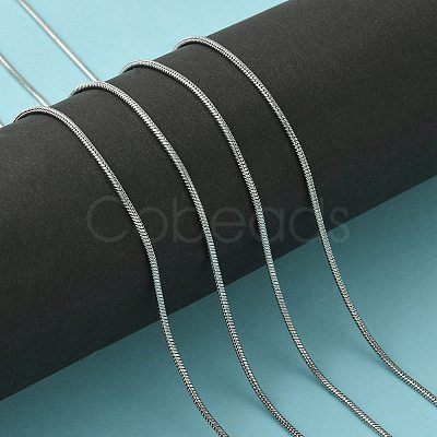 Tarnish Resistant 304 Stainless Steel Round Snake Chains CHS-K007-06C-1