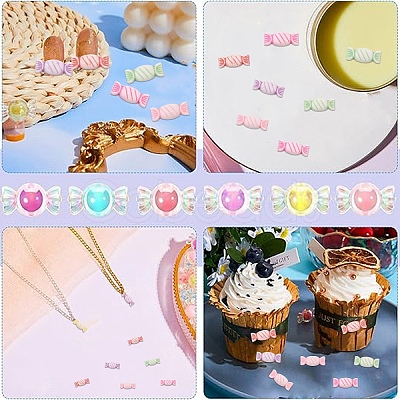 200Pcs Craft Style Acrylic Beads MACR-YW0003-56-1