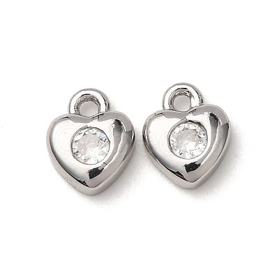 Brass Micro Pave Cubic Zirconia Pendants ZIRC-L105-05C-P-1