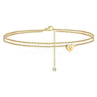 Heart Brass with Crystal Rhinestone Anklets FS-WGC43DA-13-1