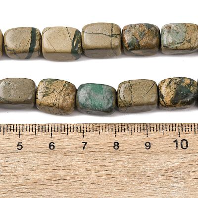 Natural Green Dragon Veins Beads Strands G-D098-D01-1