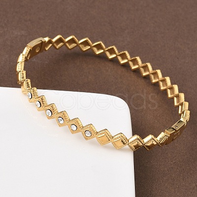 304 Stainless Steel Hinged Bangles for Women BJEW-C132-01A-G-1