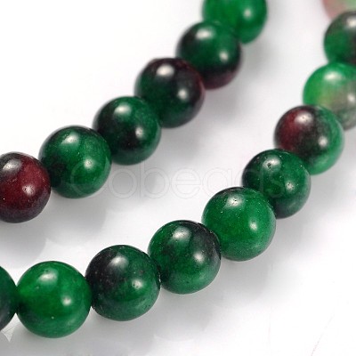 Natural White Jade Dyed Beads Strands JB4mm-M-1
