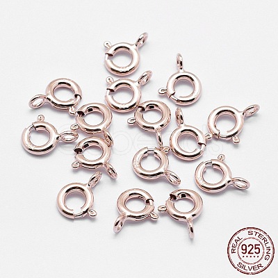 925 Sterling Silver Spring Ring Clasps STER-K167-076A-RG-1