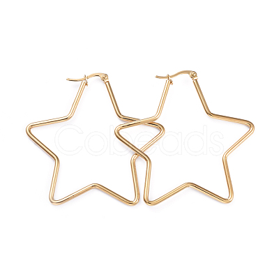 201 Stainless Steel Hoop Earrings EJEW-I245-31B-1