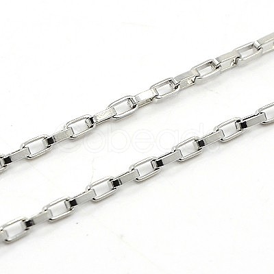 Tarnish Resistant Box Chain Necklace for Men NJEW-F027-17-2mm-1